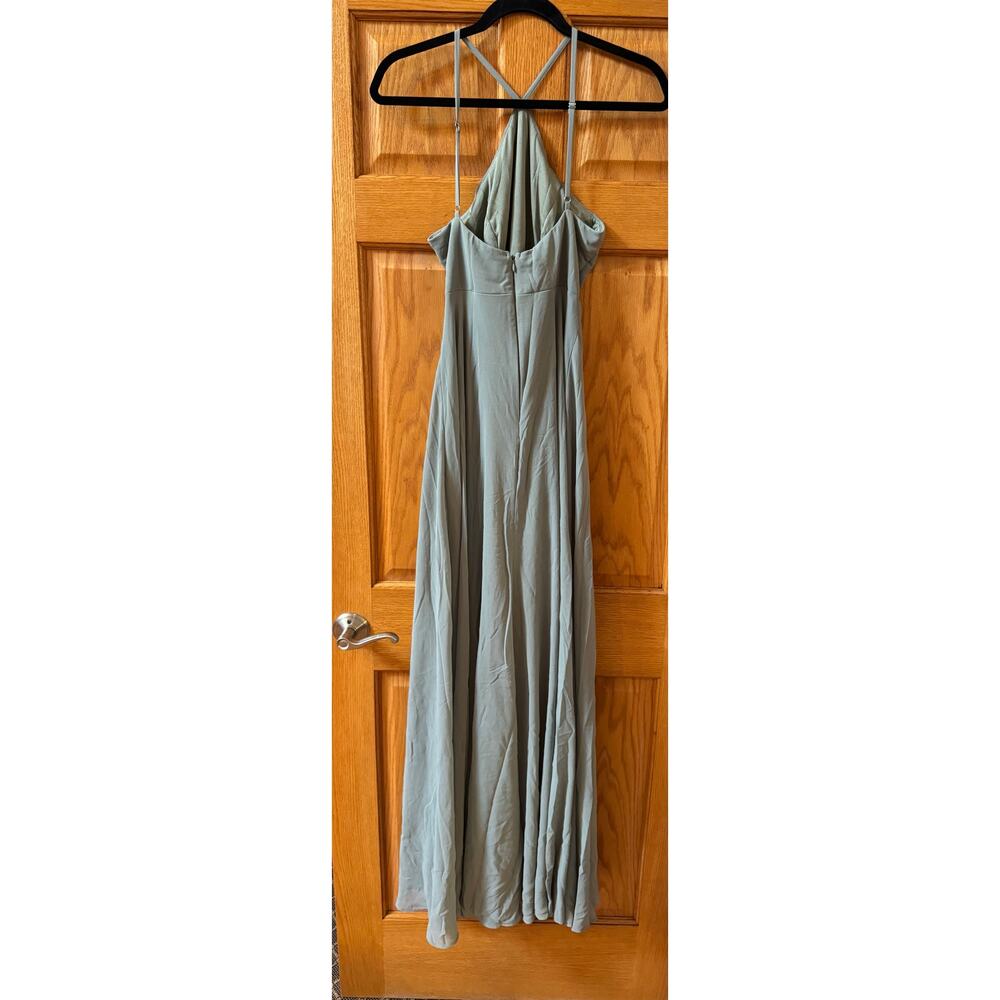 Lulus Absolutely Breathtaking Sage Brush Maxi Dress Small - Picture 6 of 6